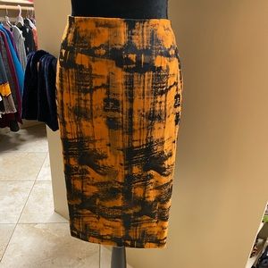 Lela Rose Abstract Print Pencil Skirt. Sz 10